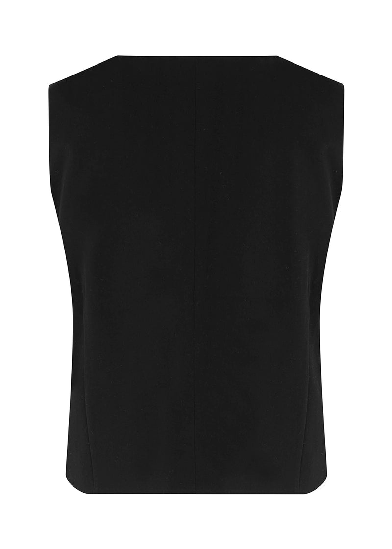 Tailored vest in suitable quality. The AnkerMS vest has a deep v-neckline with a button closure and with piped pocket in front. The vest has lining. 