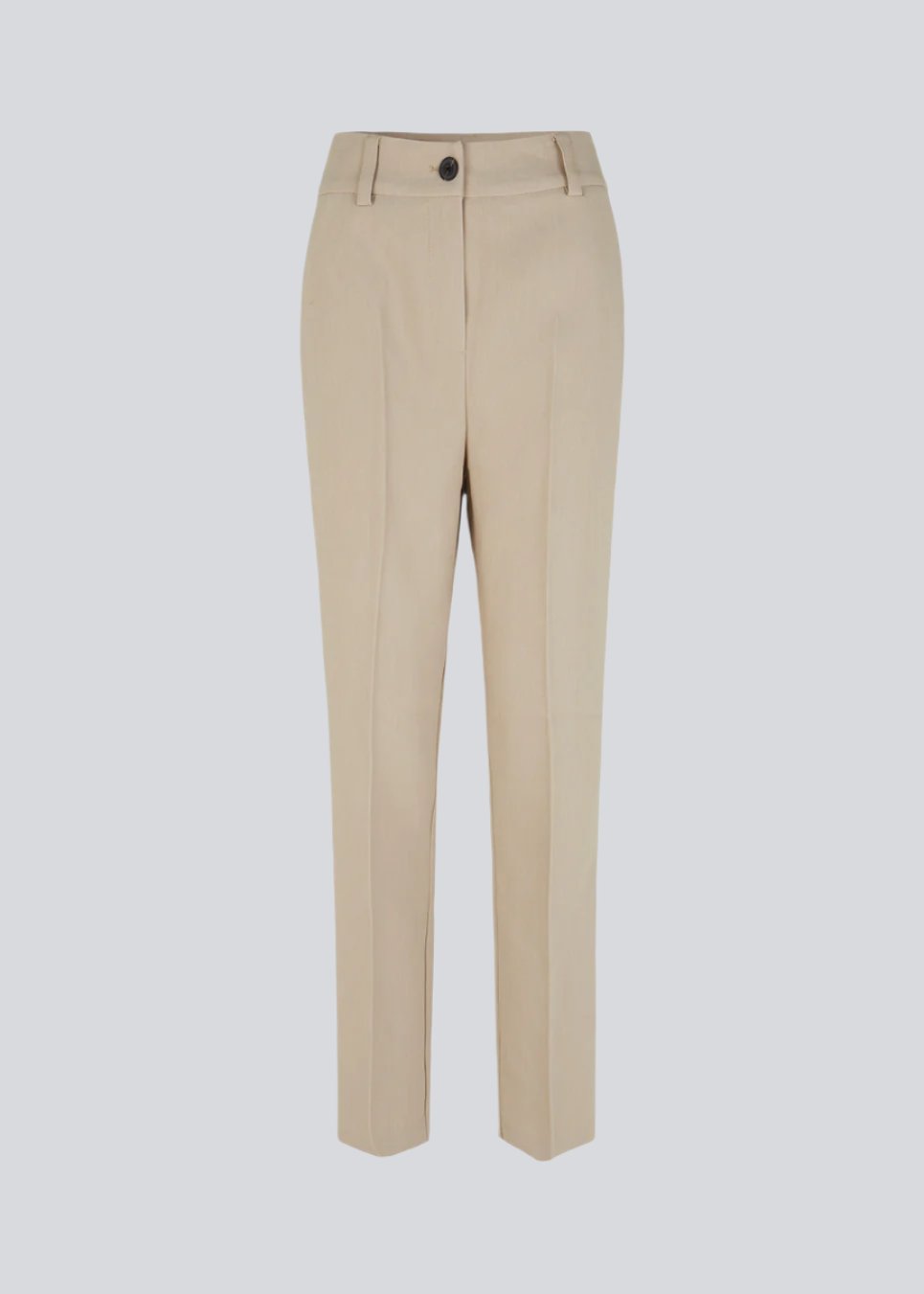 Gale straight pants in Powder Sand is a menswear inspired style with straight, slim legs. The design of the pants is kept classic with pressfolds and a high waist.