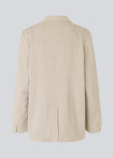Blazer in a voluminous fit with an asymmetrical look. Park blazer in Cream Milk is made from an airy linen quality, which is easy to style with the matching pants or over a dress on a summer evening.