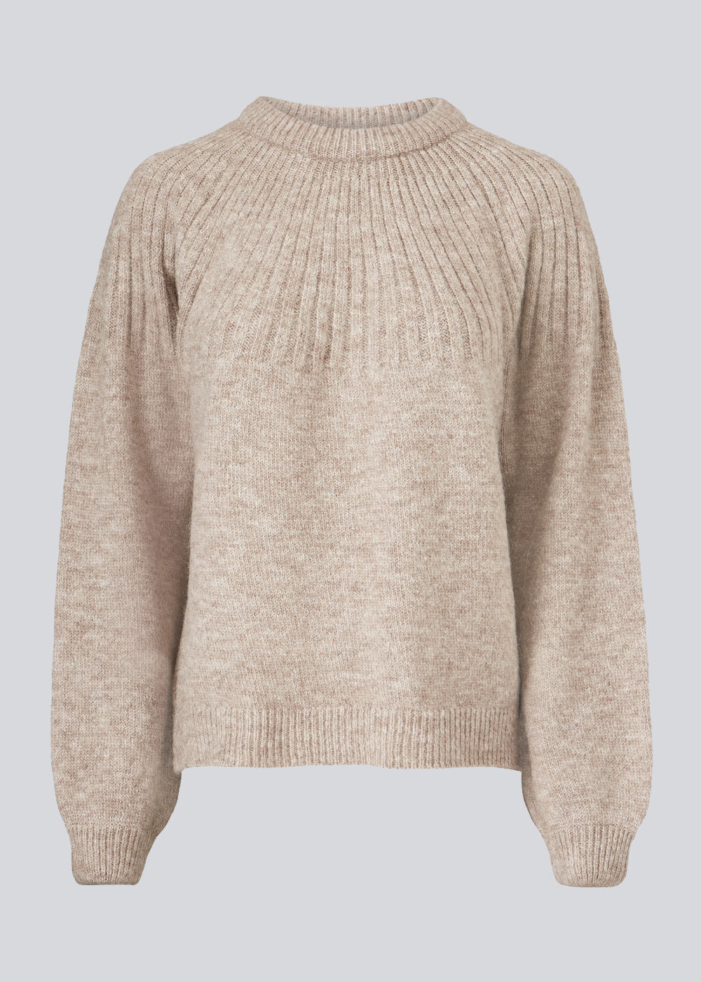 Perfect knit with pattern and rib edge at the sleeves, neck and bottom. Truce O-Neck is a Modström Favorite and a basic must-have style for your waredrobe all seasons.
