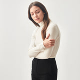 Nice high-necked blouse in a tight fit, which is perfect for any occasion and a basic must-have in your wardrobe.