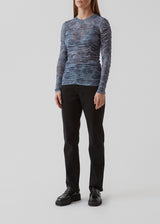 Modström Preloved Nicky print top - Marine Fleur