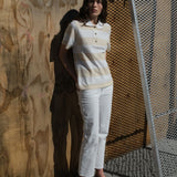 Short-sleeved polo in 100% cotton pique with an embroidered logo. NobuMD LS polo has a placket with 3 buttons.