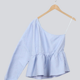 Modström Preloved TelmaMD one shoulder top - Celestial Blue