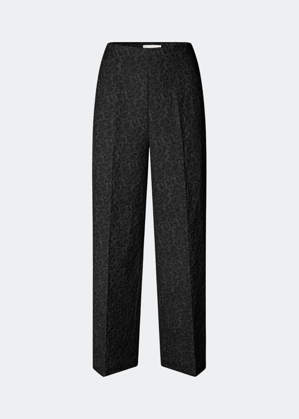 Pants with straight legs in a structured material. HollisMD pants have a medium waist with hidden zipper at one side, and two welt pockets on the back.&nbsp;