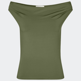 Himamd off-shoulder top - Army Dust