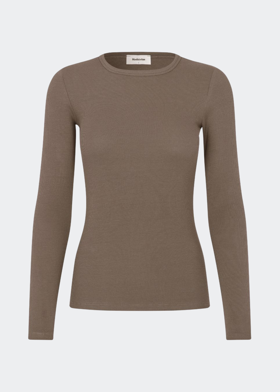 Basic t-shirt in soft cotton rib with stretch. Igormd short t-shirt has a tight fit with short sleeves.