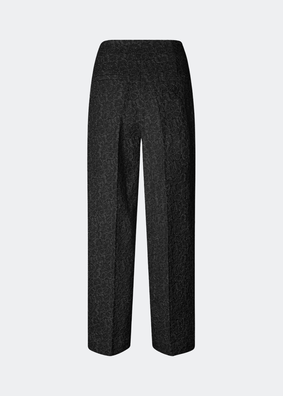 Pants with straight legs in a structured material. HollisMD pants have a medium waist with hidden zipper at one side, and two welt pockets on the back.&nbsp;