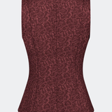 Tailored top without sleeves made from a structured material. HollisMD top has a high v-shaped neckline with a hidden zipper at the neck.&nbsp;