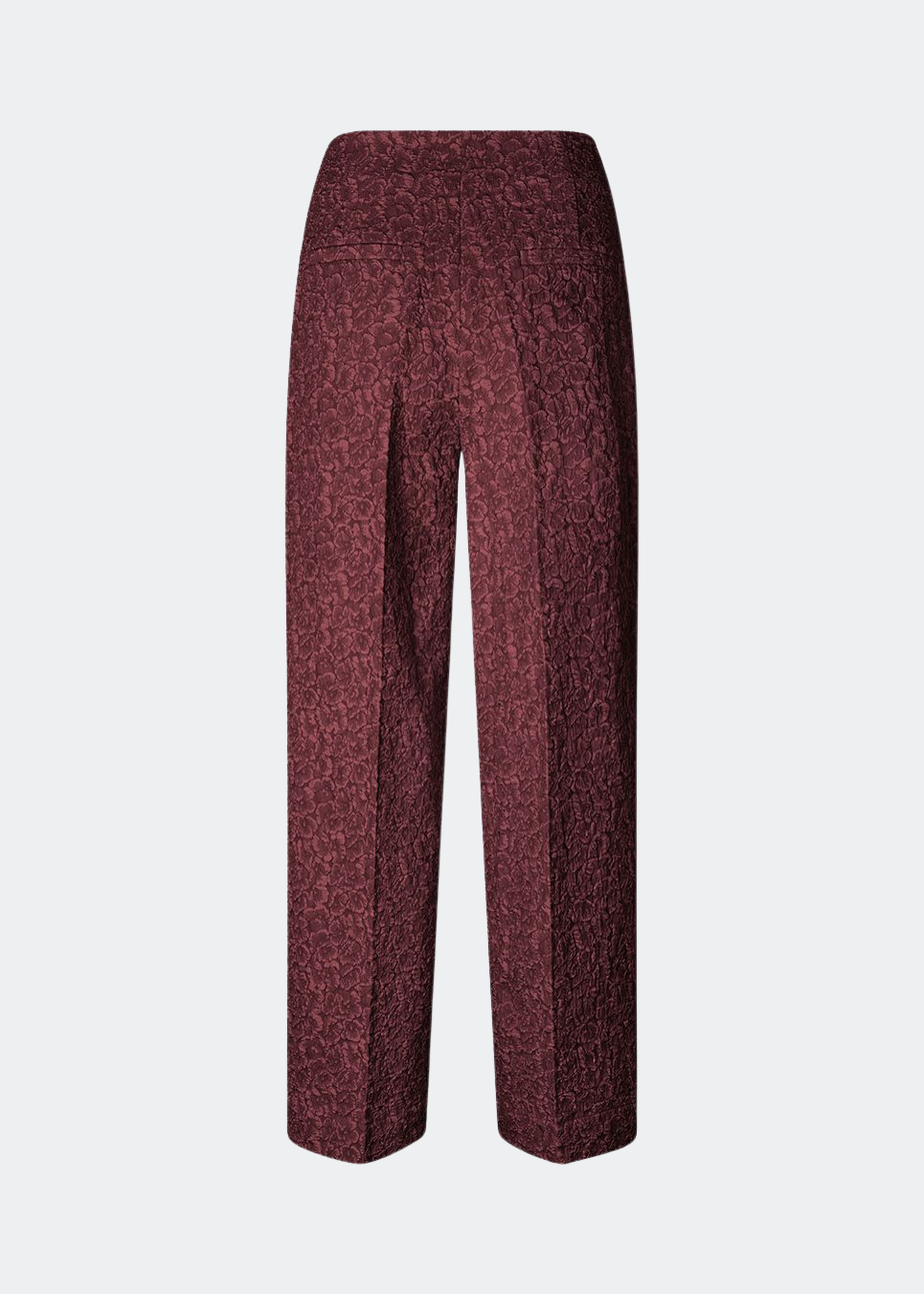 Pants with straight legs in a structured material. HollisMD pants have a medium waist with hidden zipper at one side, and two welt pockets on the back.&nbsp;