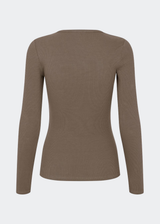 Basic t-shirt in soft cotton rib with stretch. Igormd short t-shirt has a tight fit with short sleeves.