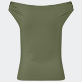Himamd off-shoulder top - Army Dust