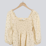 Modström Preloved Tinne print top - Lemon Bloom