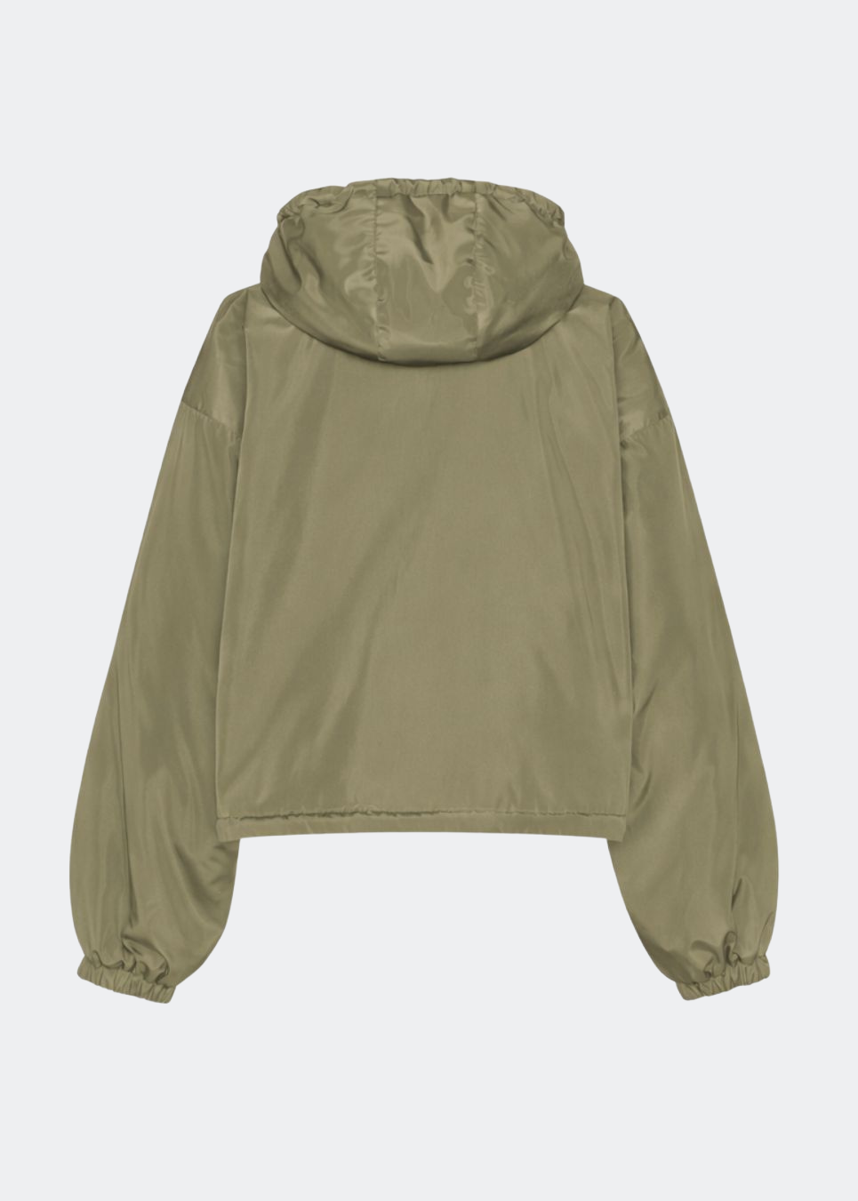 ConnieMD Jacket is a short jacket with a loose fit and hood. The jacket features a zip fastening at the front, large flap pockets and long, voluminous sleeves with elasticated cuffs. The model is 175 cm tall and is wearing a size S/36.