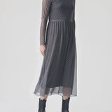 Modström Preloved Fairy print dress - Blue Camel Check