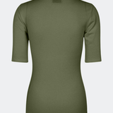 Short-sleeved t-shirt in a rib material. KrownMD o-neck t-shirt has a tight fit and a round neck.