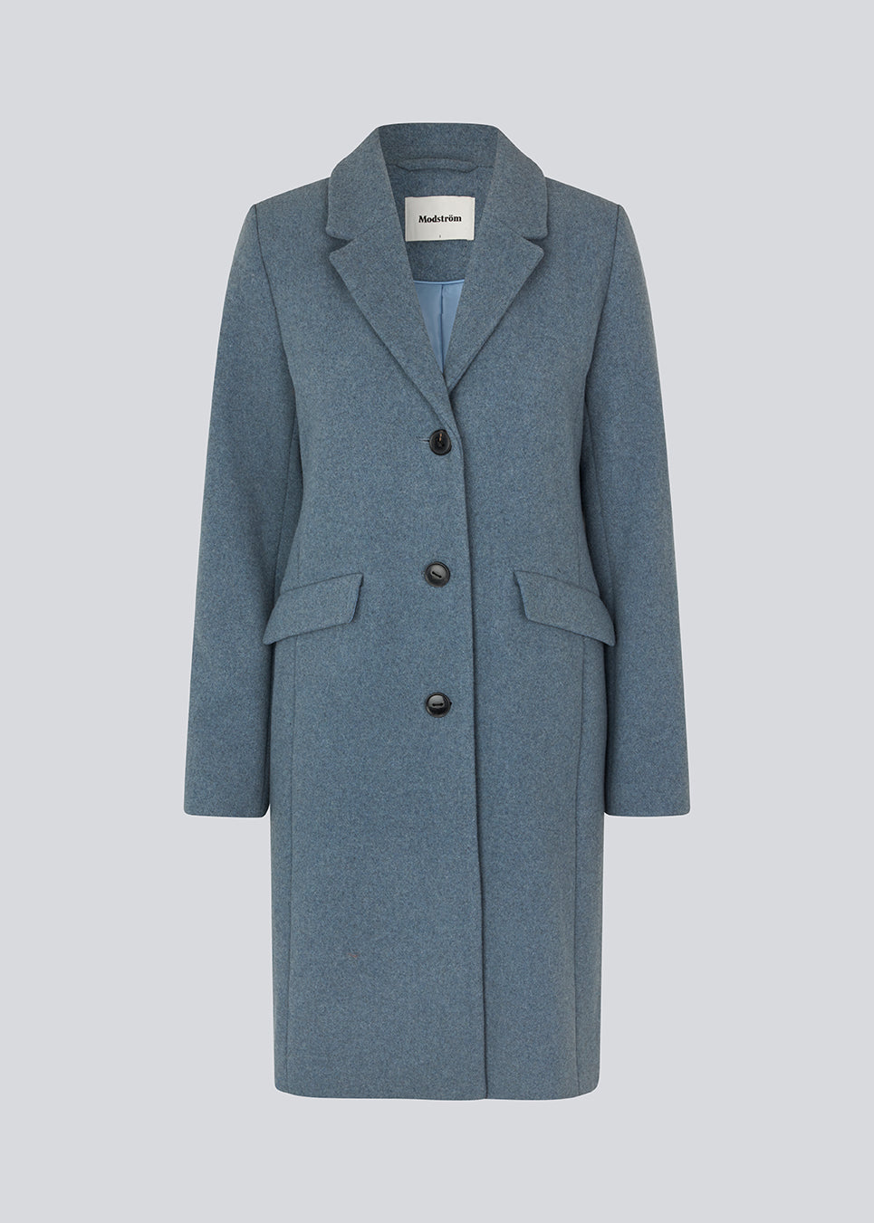 Beautiful, long wool coat. Pamela coat is closed by 3 big buttons at front and is waisted, which gives a feminine look. Because of the high content of wool you will be able to keep warm all through fall and the mild winters. The model is 176 cm and wears a size S/36