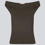 HimaMD off-shoulder top - Seal Brown