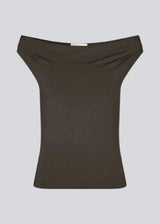 HimaMD off-shoulder top - Seal Brown