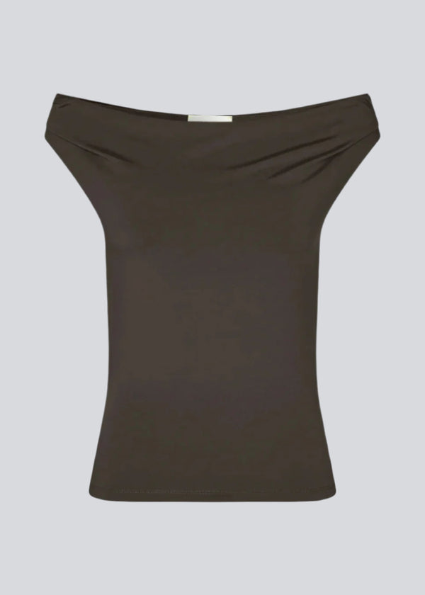HimaMD off-shoulder top - Seal Brown
