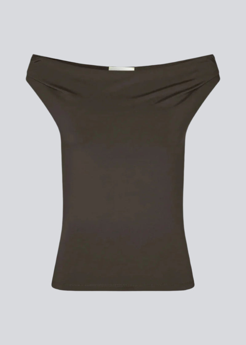 HimaMD off-shoulder top - Seal Brown
