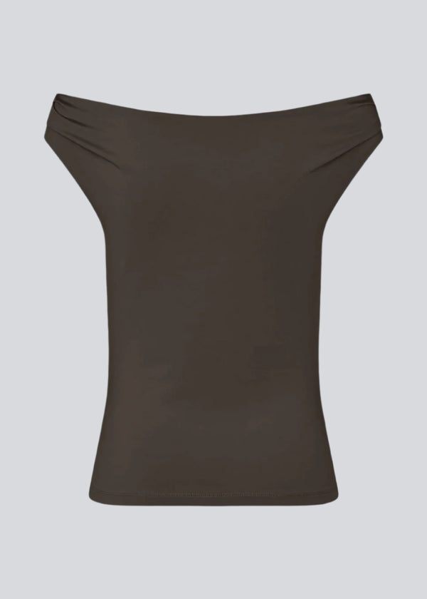 HimaMD off-shoulder top - Seal Brown