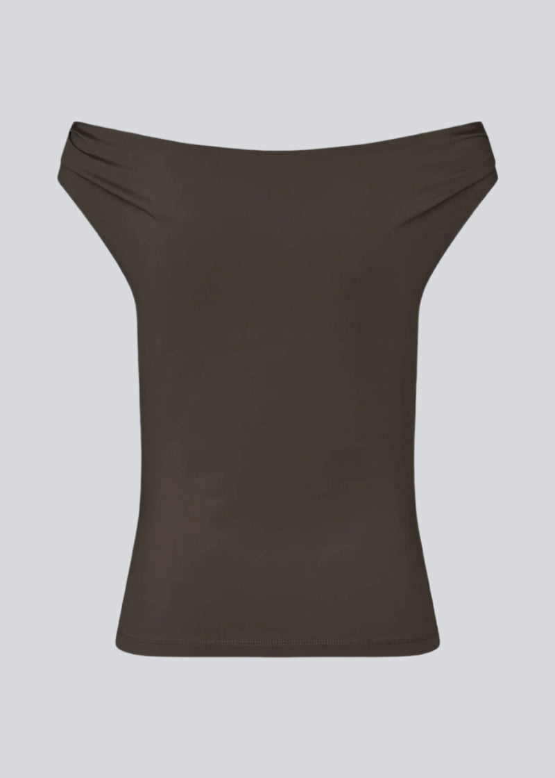 HimaMD off-shoulder top - Seal Brown