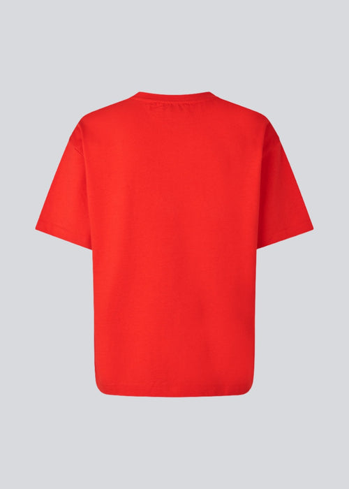 Short-sleeved t-shirt i bright red with logo in cotton jersey. Takoda t-shirt has a casual fit a round neck.