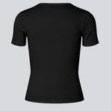 Basic t-shirt in black in soft cotton rib with stretch. Igormd short t-shirt has a tight fit with short sleeves.&nbsp;
