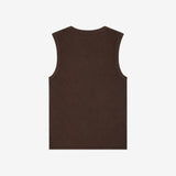 Fitted sleeveless top with a deep V-neckline. Igormd v-neck top is made from ribbed organic cotton with stretch. Wear it beneath an open shirt or with wide-leg trousers.