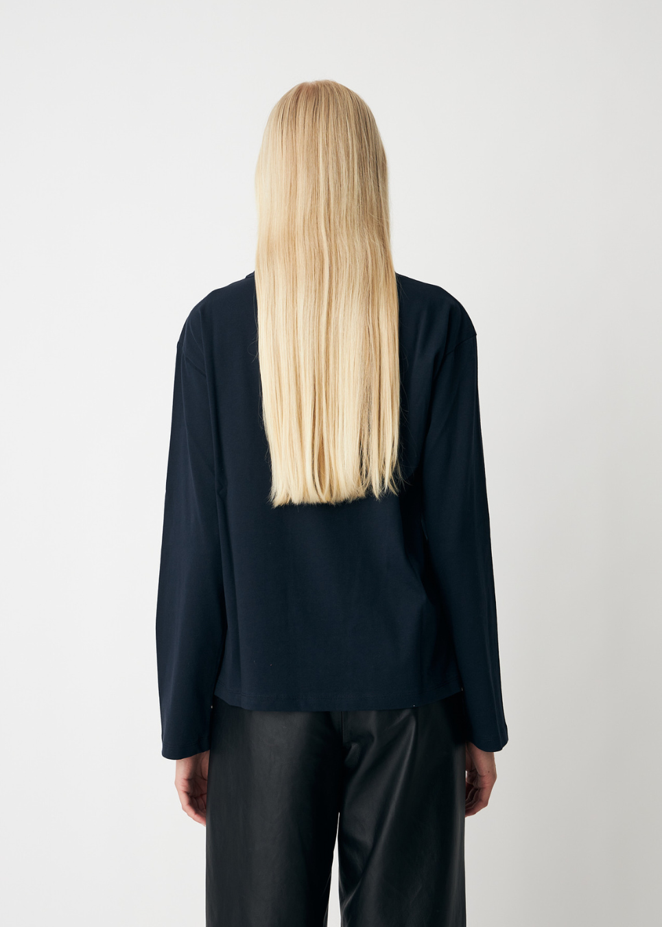 Hellenmd logo LS t-shirt - Navy Sky