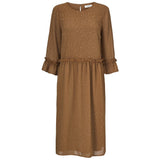 Modström Preloved Costa print dress - Brown Strokes