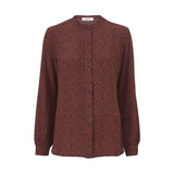 Modström Preloved Atlas print shirt - Heart red blush