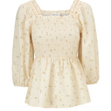 Modström Preloved Tinne print top - Lemon Bloom