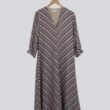 Modström Preloved Clementine print dress - Faded Dark Stripe