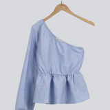 Modström Preloved TelmaMD one shoulder top - Celestial Blue