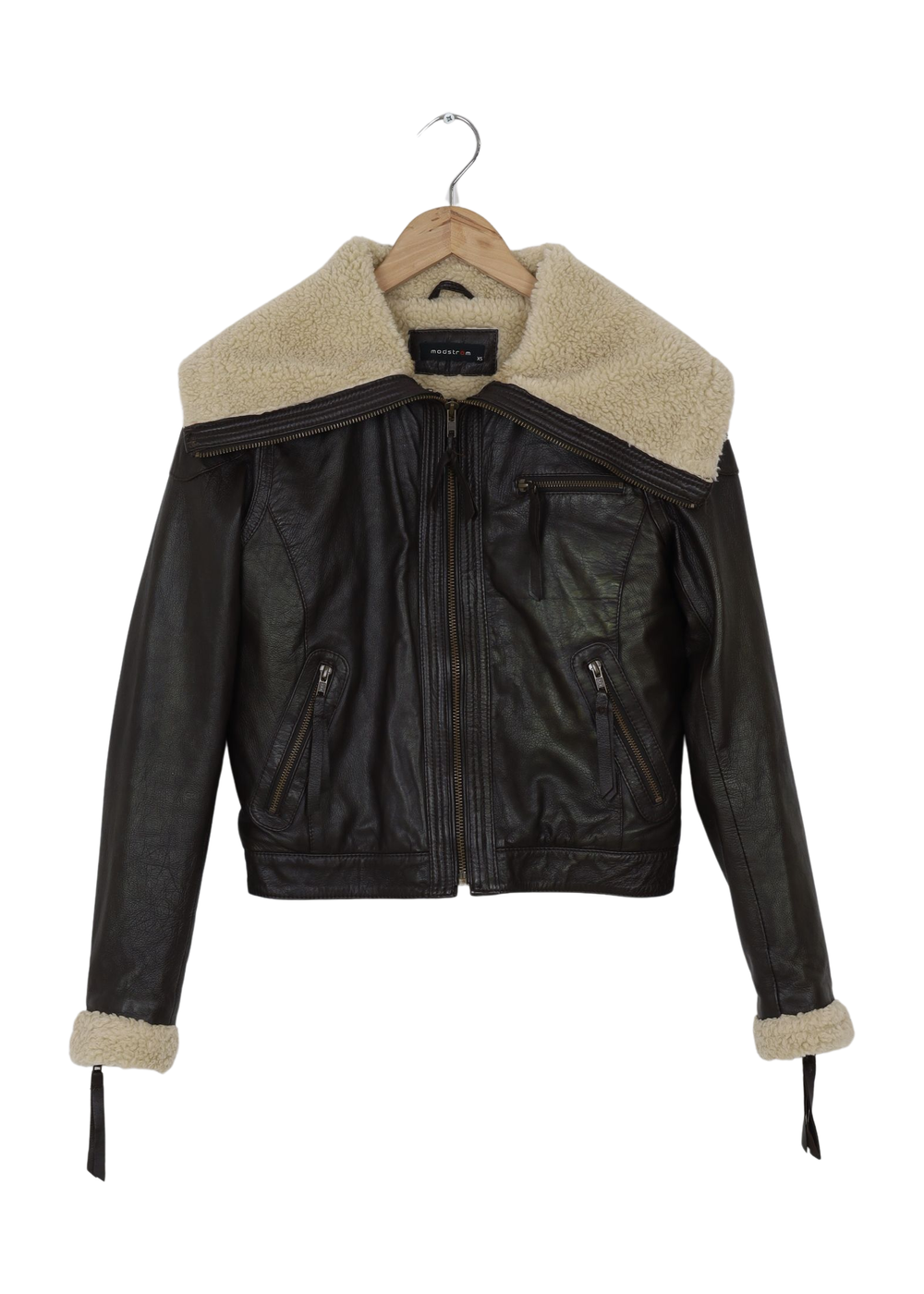 Modström Preloved Black leather jacket - Black