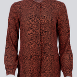 Modström Preloved Atlas print shirt - Heart red blush