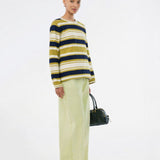 Urbanmd stripe LS t-shirt - Tarragon Navy Stripe