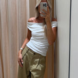HimaMD off-shoulder top - Soft White