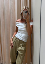 HimaMD off-shoulder top - Soft White