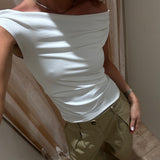 HimaMD off-shoulder top - Soft White