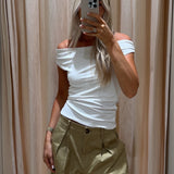 HimaMD off-shoulder top - Soft White