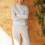 Sweatshirt in grey with logo made in a cotton mixture. TiaMD sweat has a round neckline and ribbing at the sleeves and bottom.