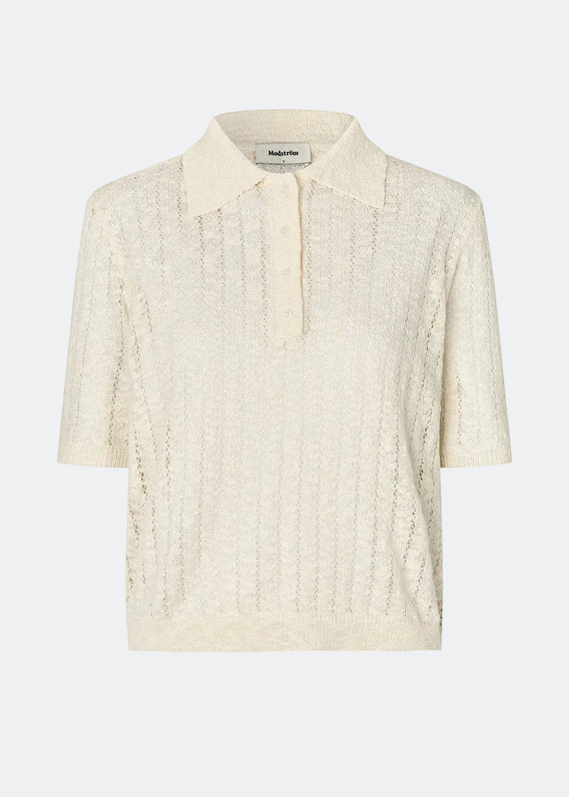 Agnesmd SS polo - Vanilla Cream – Modström COM