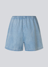 Light cotton denim shorts. The AlvarMD Shorts feature adjustable drawstrings at the waist and a relaxed, loose fit for all-day comfort. Classic details and lightweight fabric make them perfect for laid-back summer looks.