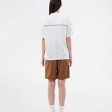 Sporty T-shirt with a chest logo. The AroobMD T-Shirt is made from lightweight fabric and features sporty details such as seam stripes and a V-neck with ribbed trim. A modern and relaxed T-shirt, perfect for sporty everyday looks.
