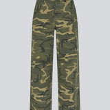 Cool utility-inspired trousers. AtheneMD pants combine a bold camouflage print with a straight-leg fit. A strong statement piece that’s easy to style with a simple top for a modern, fashion-forward outfit.
