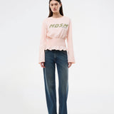 Long-sleeve T-shirt with smocked waist detail. The BariMD LS T-Shirt features a logo on the front, a round neckline, and combines a sporty look with feminine, flattering details -&nbsp;a trendy and effortless everyday favorite.