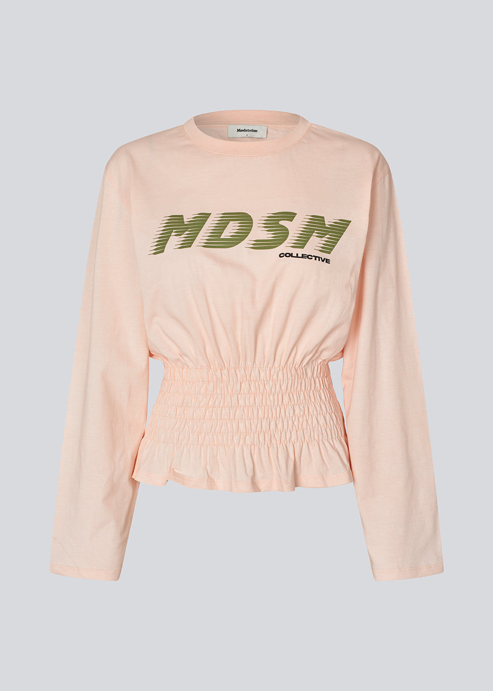 Long-sleeve T-shirt with smocked waist detail. The BariMD LS T-Shirt features a logo on the front, a round neckline, and combines a sporty look with feminine, flattering details -&nbsp;a trendy and effortless everyday favorite.
